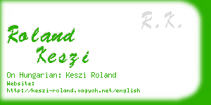 roland keszi business card